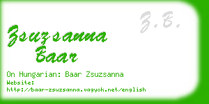 zsuzsanna baar business card